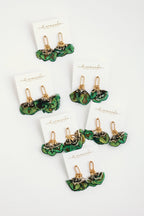 Mallard Fall Feather Tassel Statement Earrings