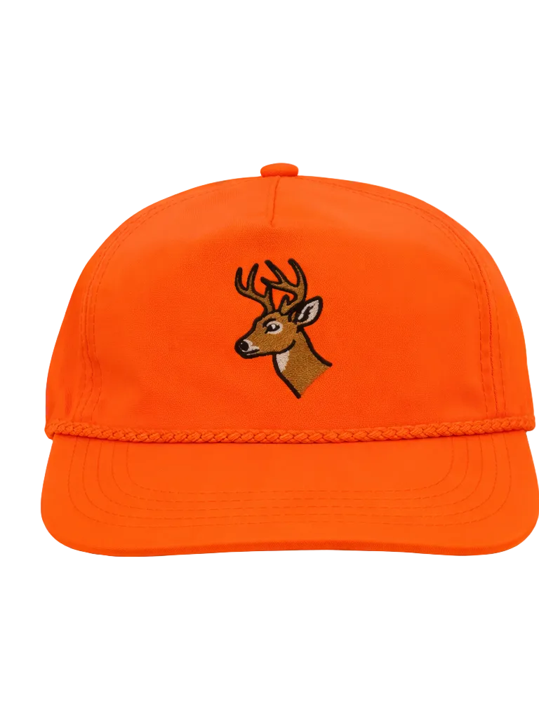 Lischka Brothers - Whitetail Deer Rope Cap, Blaze Orange