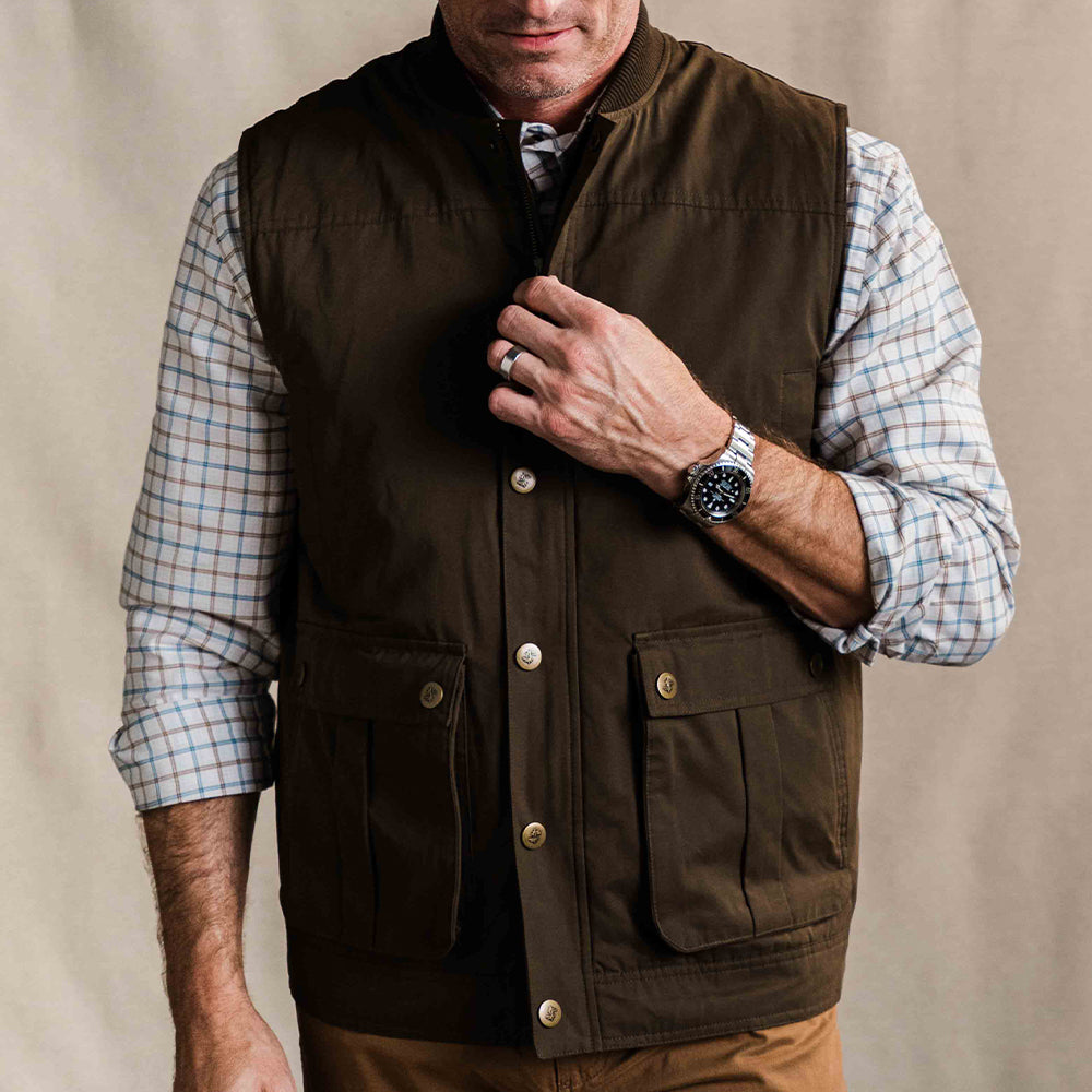 TSG Ansel Rib Collar Vest (Rustic Olive)