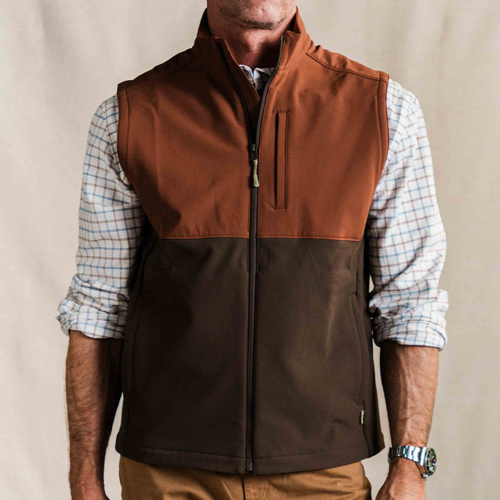 TSG Speyside Softshell Vest (Cognac/Rustic Olive)