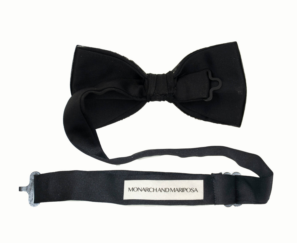 Feather Bow Tie - The Alumni - Choose Your Colors: Red and Black
