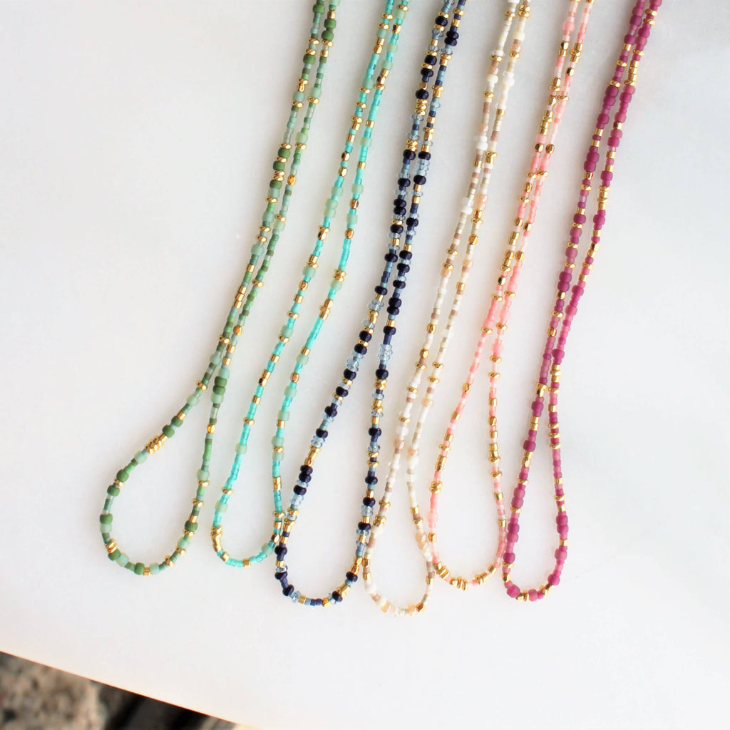 Unity Beaded Necklace - Choose your color: White