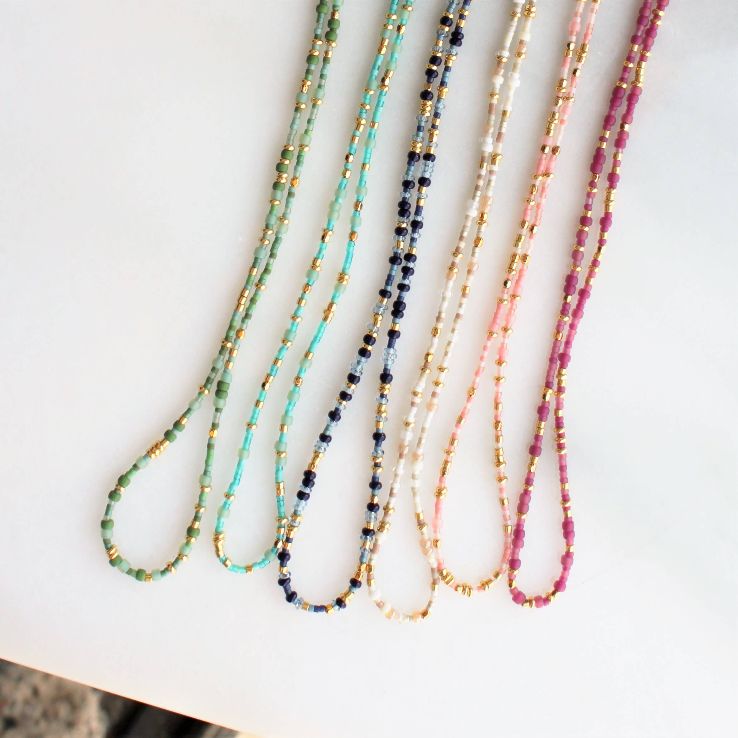 Unity Beaded Necklace - Choose your color: White