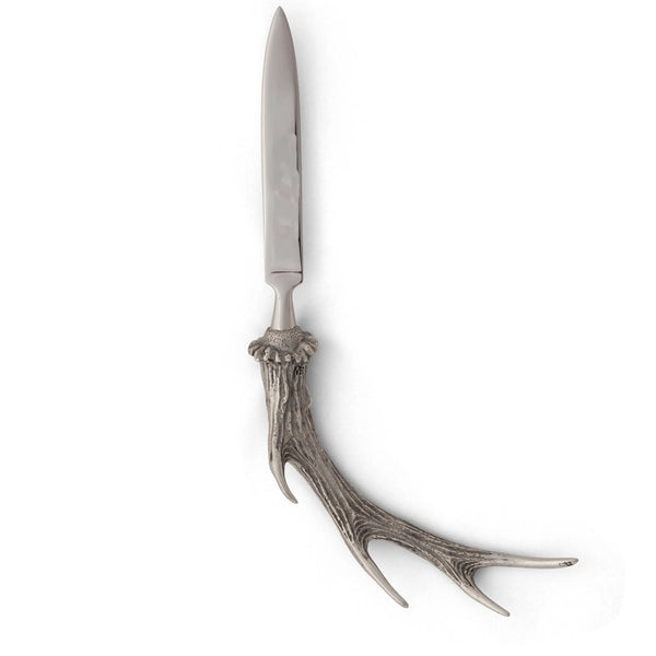 PEWTER HANDLE ANTLER LETTER OPENER