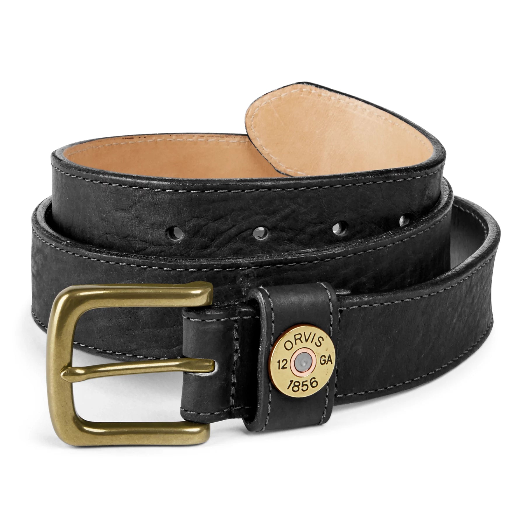 BISON LEATHER SHOT SHELL BELT BLACK-46
