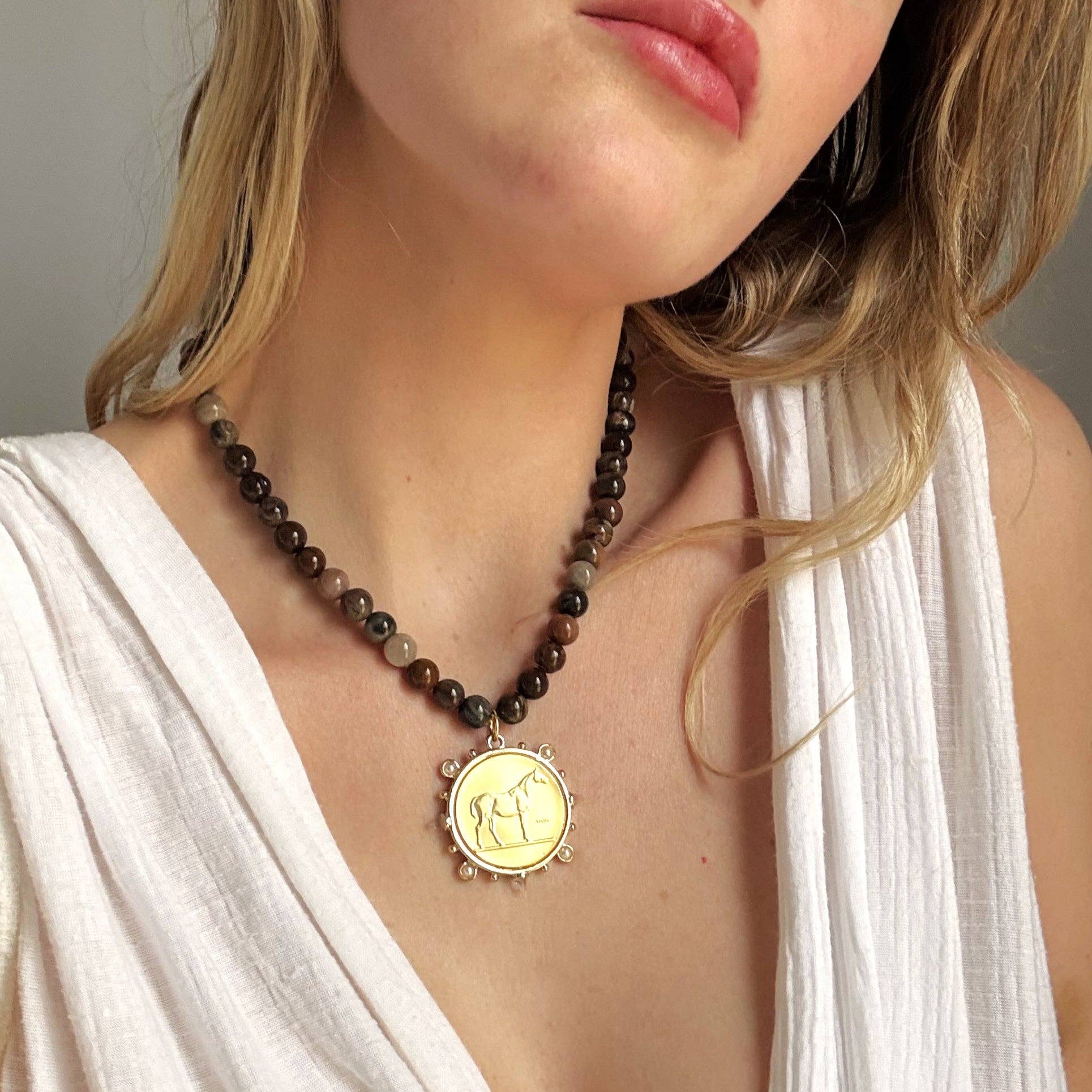 Western Spirit Beaded Necklace: 18 inch