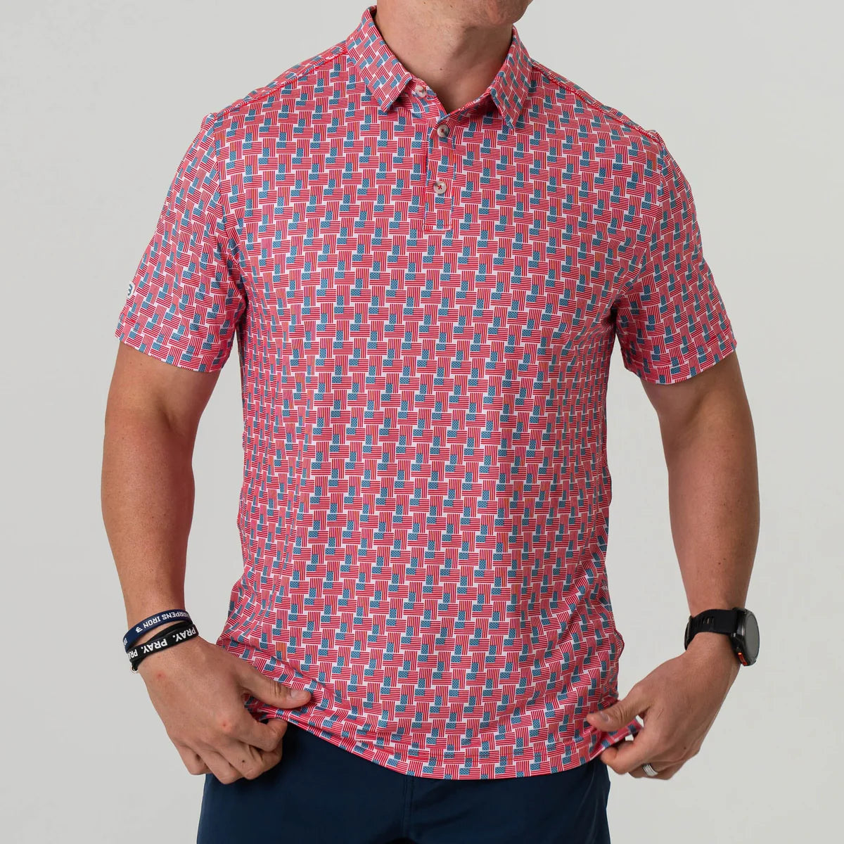 PERF POLO-AMERICAN FLAG XL