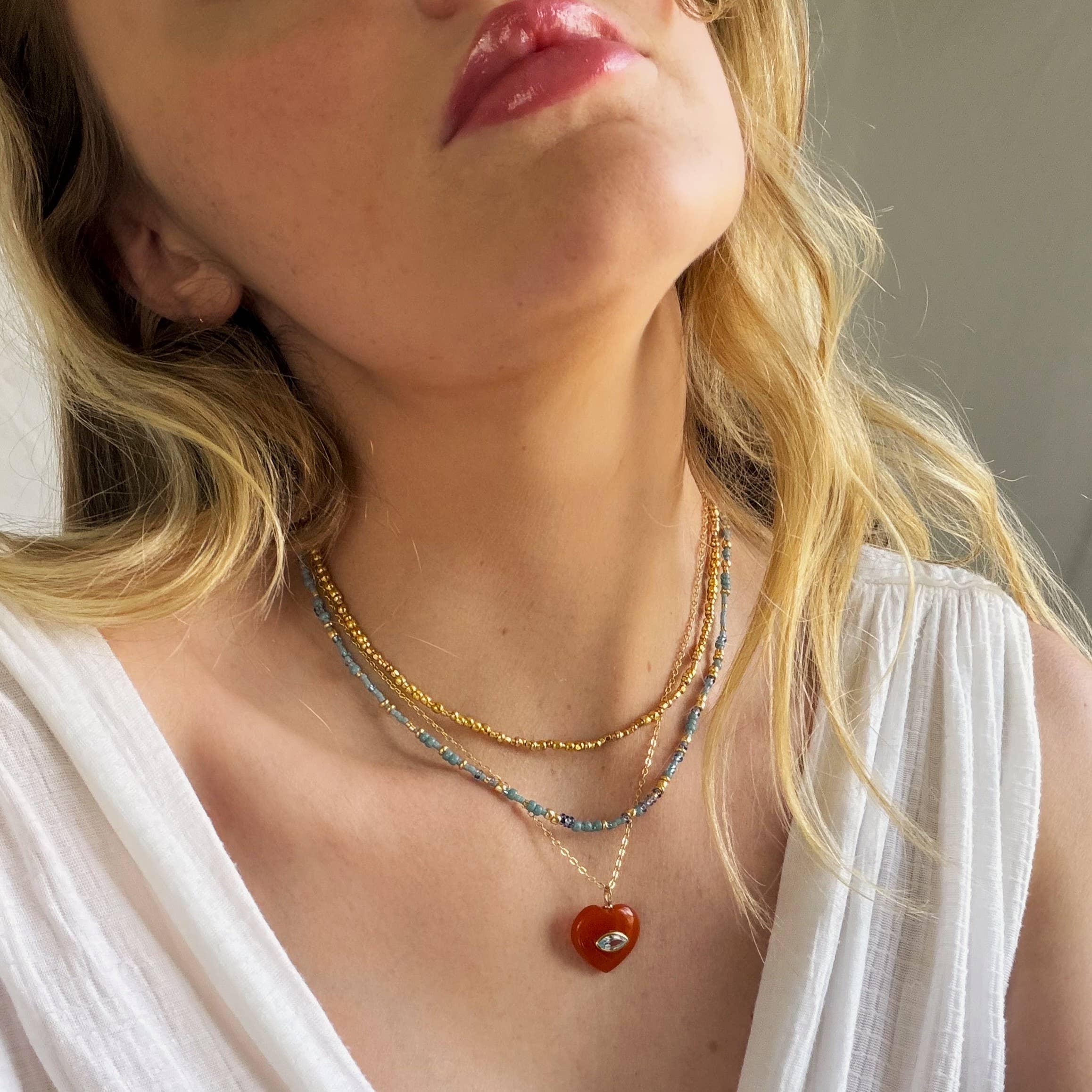 Golden Unity Seed Bead Necklace
