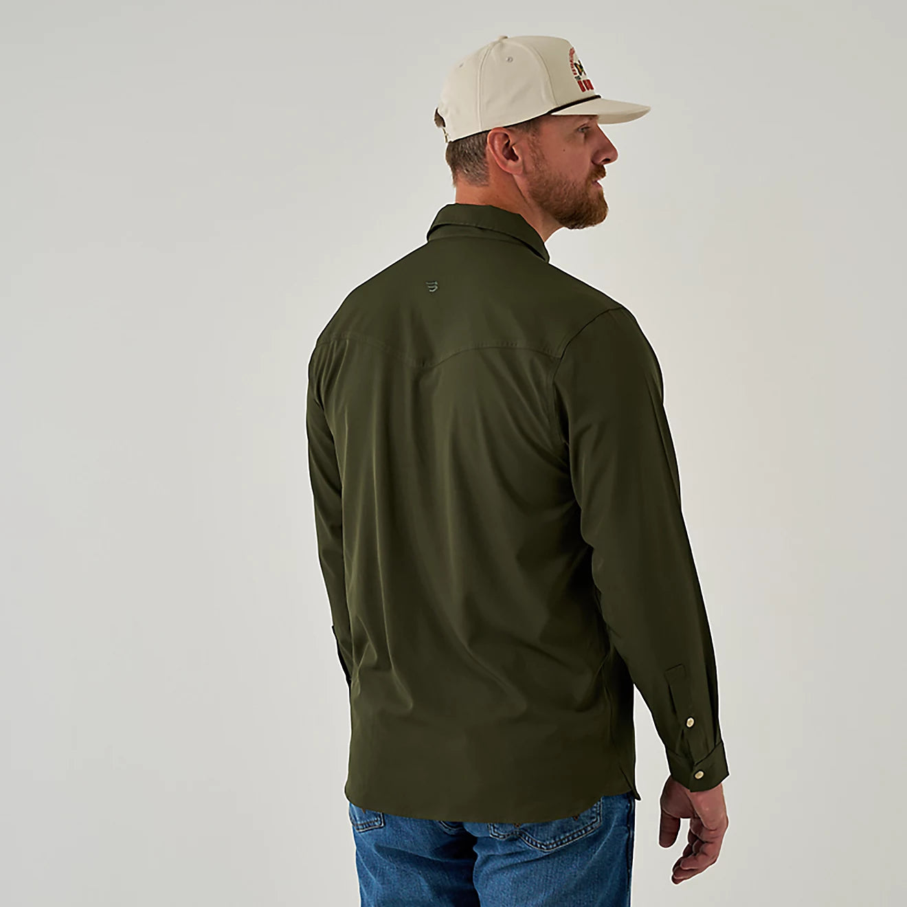 Burlebo- Men's Performance Mallard Green Western Shirt