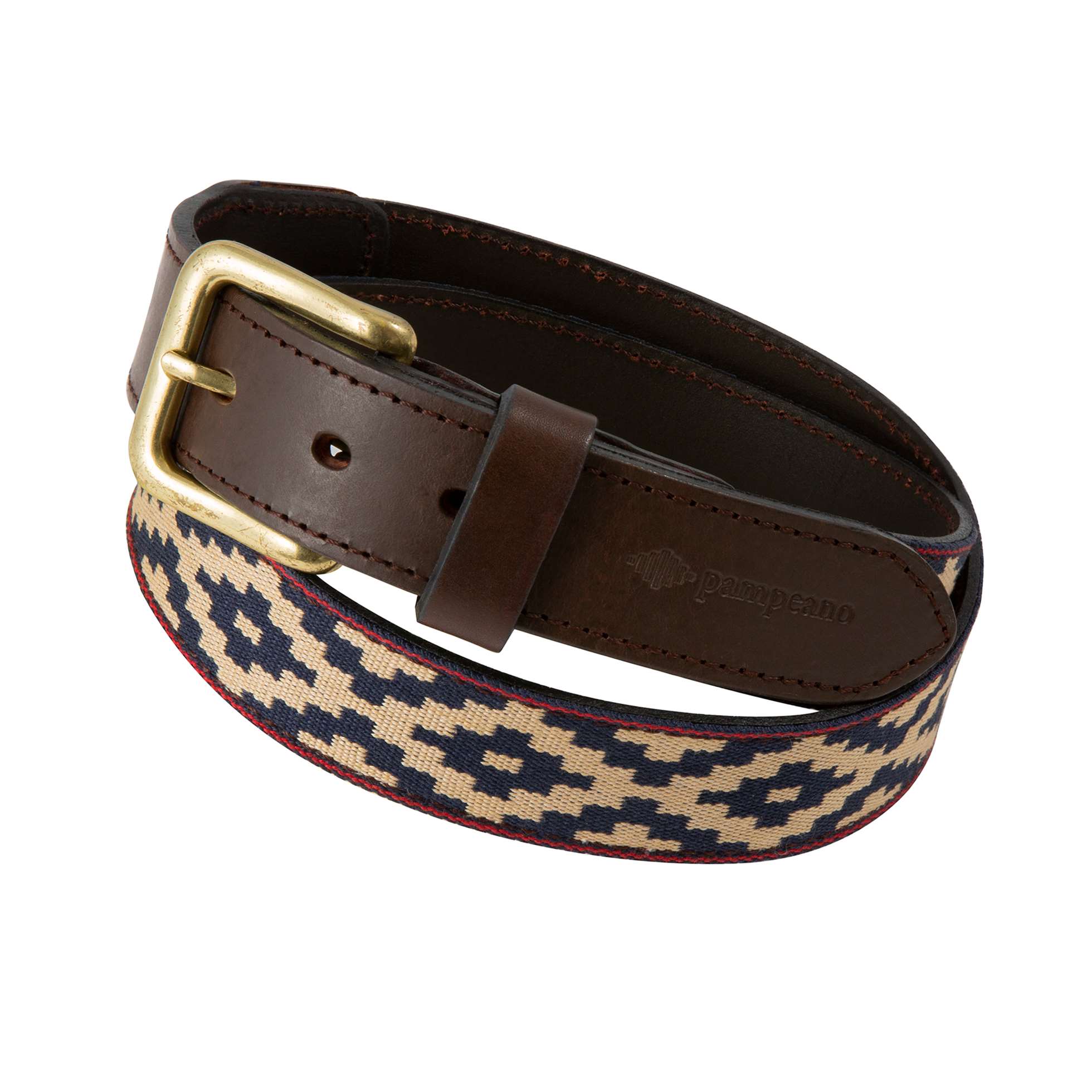 38 Hand stitched blue belt