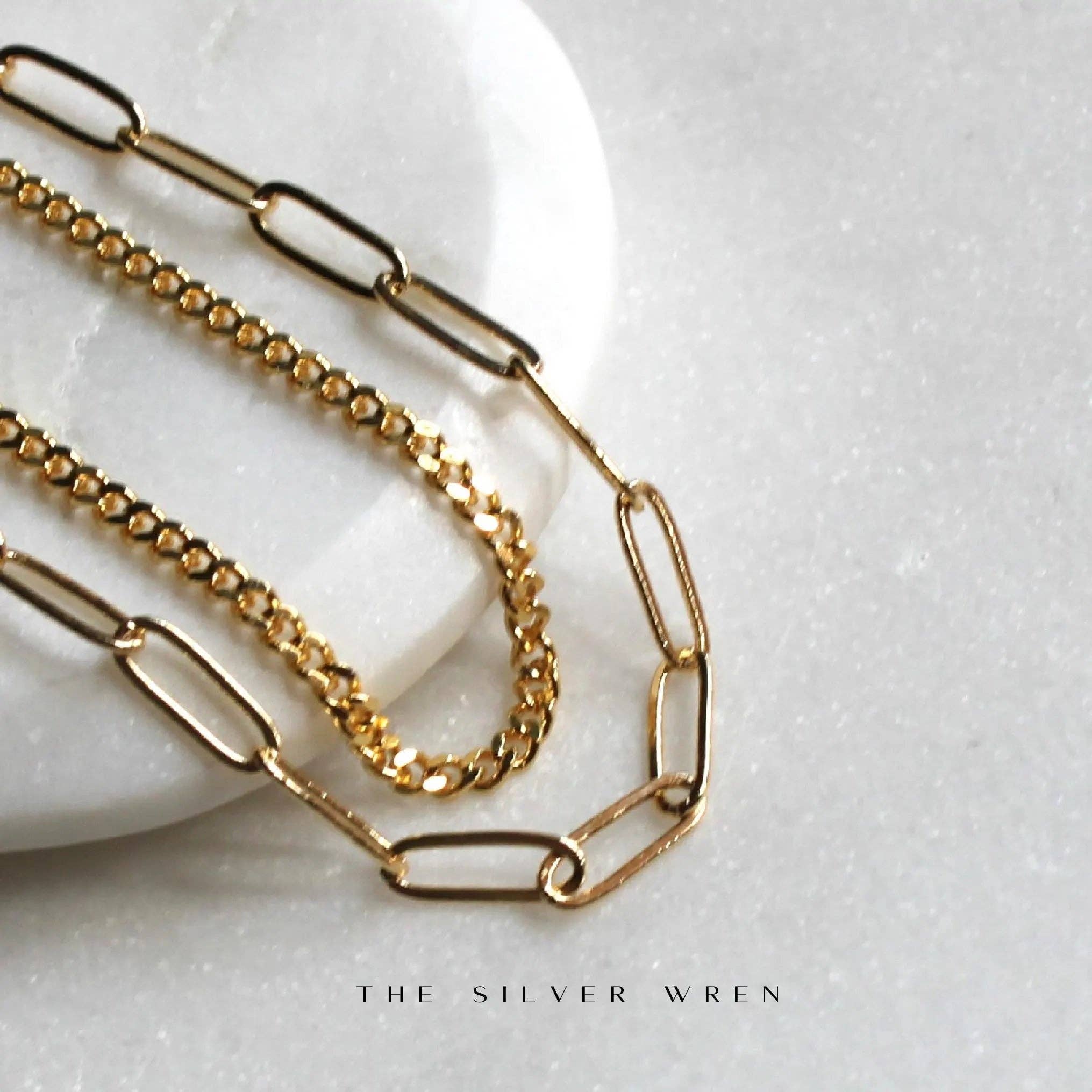 Double Chain Gold Bracelet: 6.0 inch