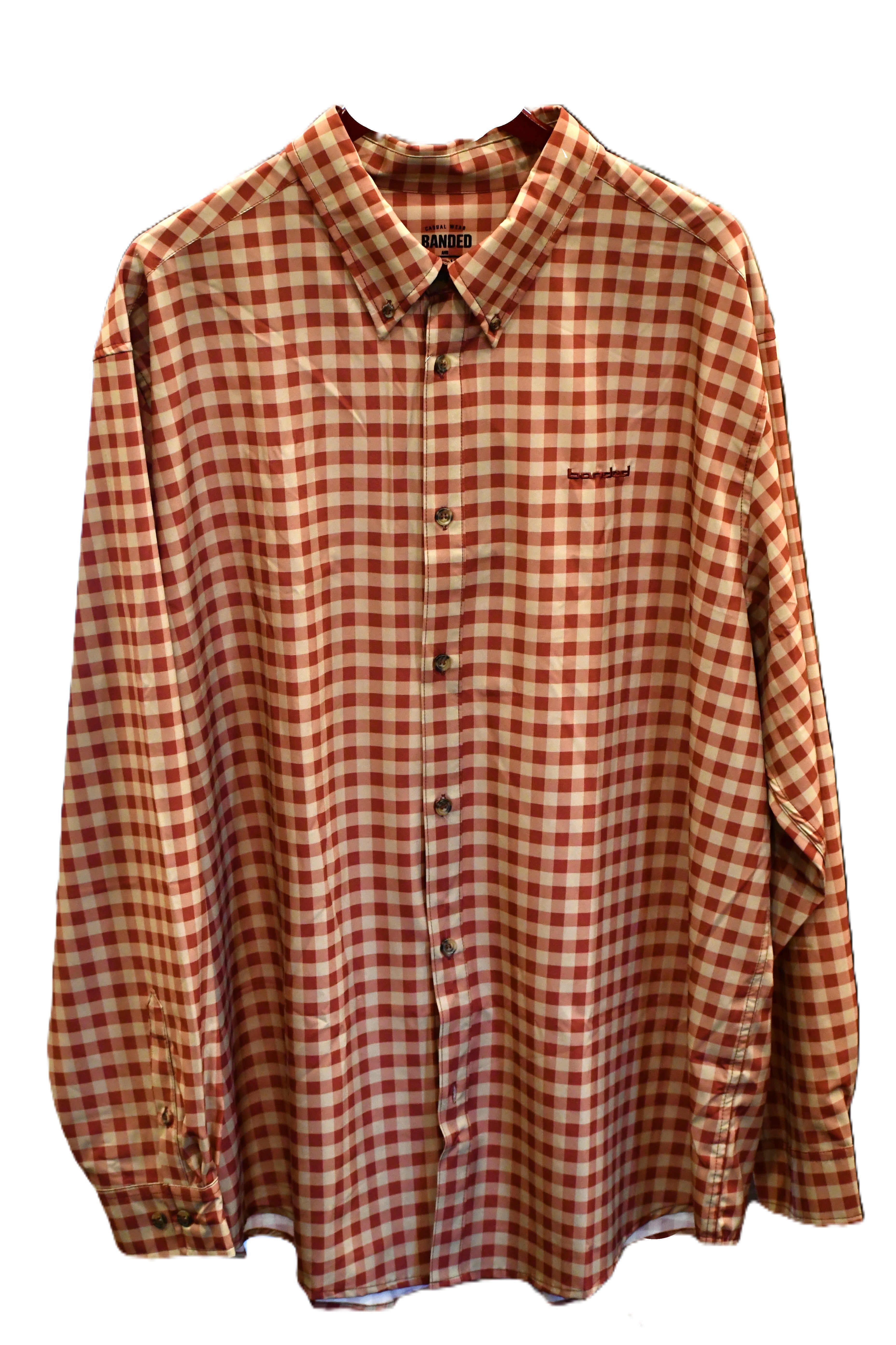 BANDED HUSTLE PERFORMANCE SHIRT LS REDTAN 3X