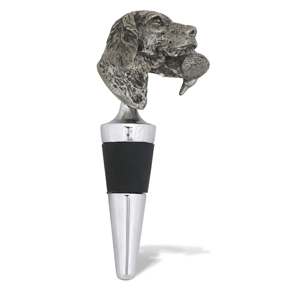 LABRADOR & DUCK PEWTER BOTTLE STOPPER