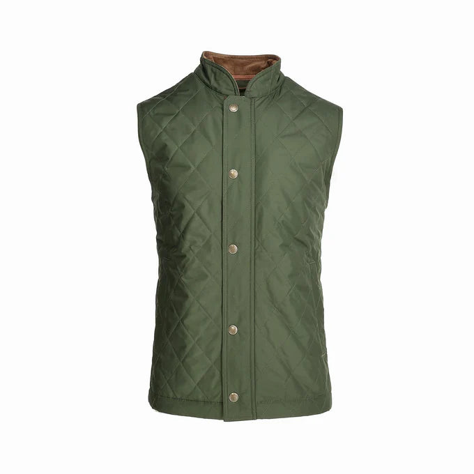 LOUDOUN QUILTED VEST- FOREST GREEN XL