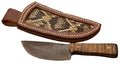 Ochlockonee River Cutlery-Curly Maple Hunting Knife -Diamond Back Skin Sheath