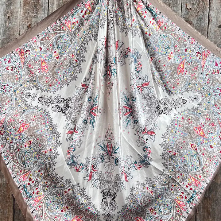 Tan Floral Wild RagScarf