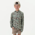 Burlebo Youth Performance Hoodie - Retro Duck Camo XL