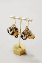 Quail Feather Fall Statement Tassel Earrings