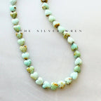 Green Opal Heart Beaded Necklace