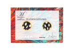 Feather Cufflinks Gold - Guinea