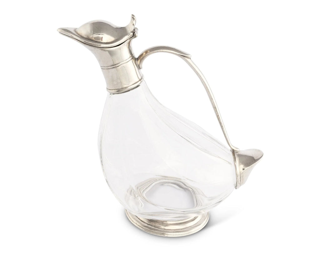 DUCK PEWTER WINE DECANTER