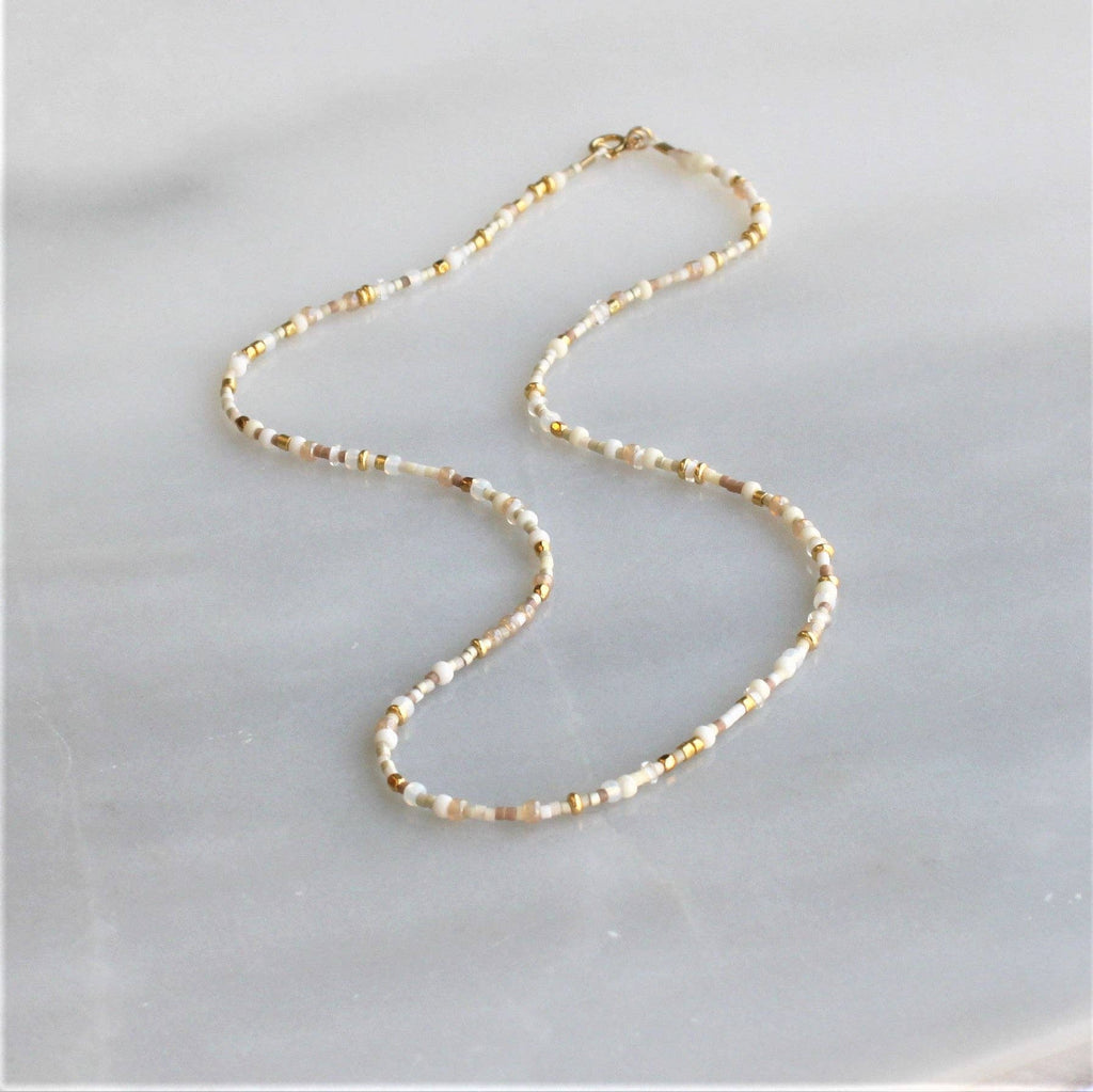 Unity Beaded Necklace - Choose your color: White