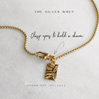 Interlocking Charm Holder Necklace: 16 Inch / Silver & gold