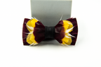 Feather Bow Tie - The Alumni - Choose Your Colors: Red and Black