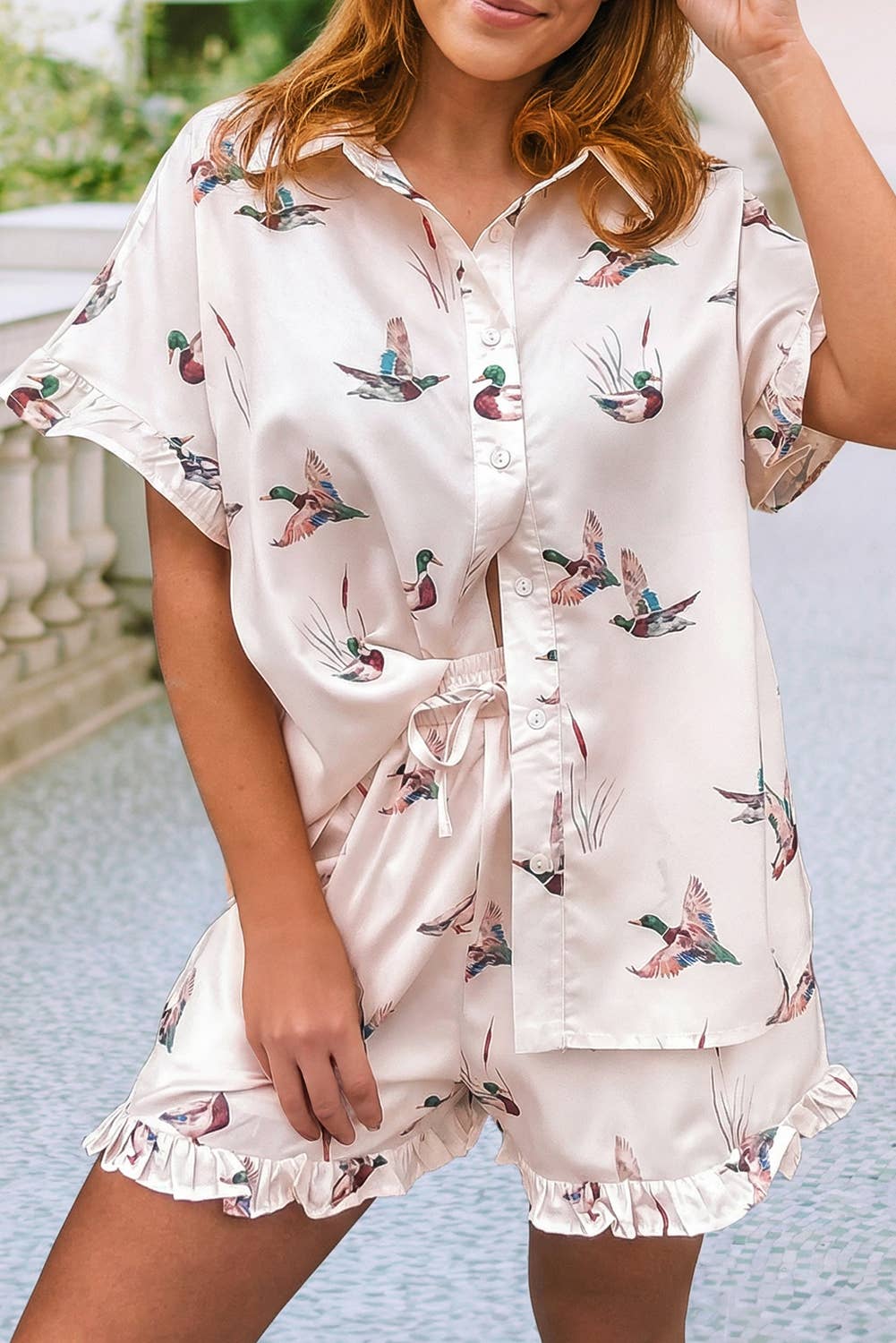 Little Daisy Closet - Shift Mallard Ruffle Button Two-Piece Set