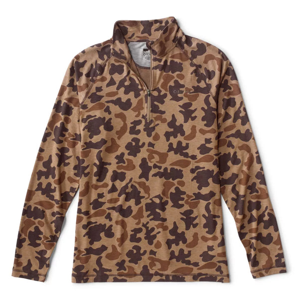 ORVIS DRIRELEASE PRINTED CAMO 14 ZIP LG
