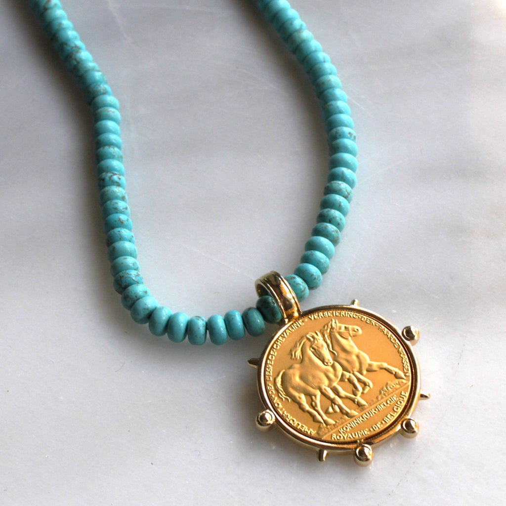 Desert Rider Beaded Necklace: 16 inch