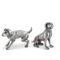 PEWTER SPANIEL SALT  PEPPER SET