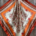 Burnt Orange  Tan Wild Rag  Scarf