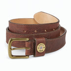 BISON LEATHER SHOT SHELL BELT BROWN-44