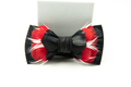 Feather Bow Tie - The Alumni - Choose Your Colors: Red and Black