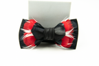 Feather Bow Tie - The Alumni - Choose Your Colors: Red and Black