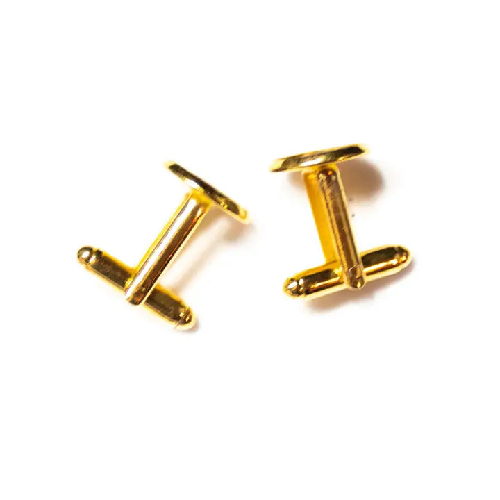 Feather Cufflinks Gold - Guinea