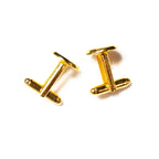Feather Cufflinks Gold - Guinea