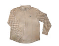 Southwind's Performance Button Down Green/Orange Plaid Long Sleeve Shirt