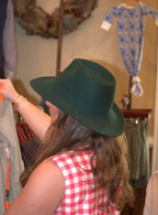 FlyWay- Dark Green Crushable Wool Hat