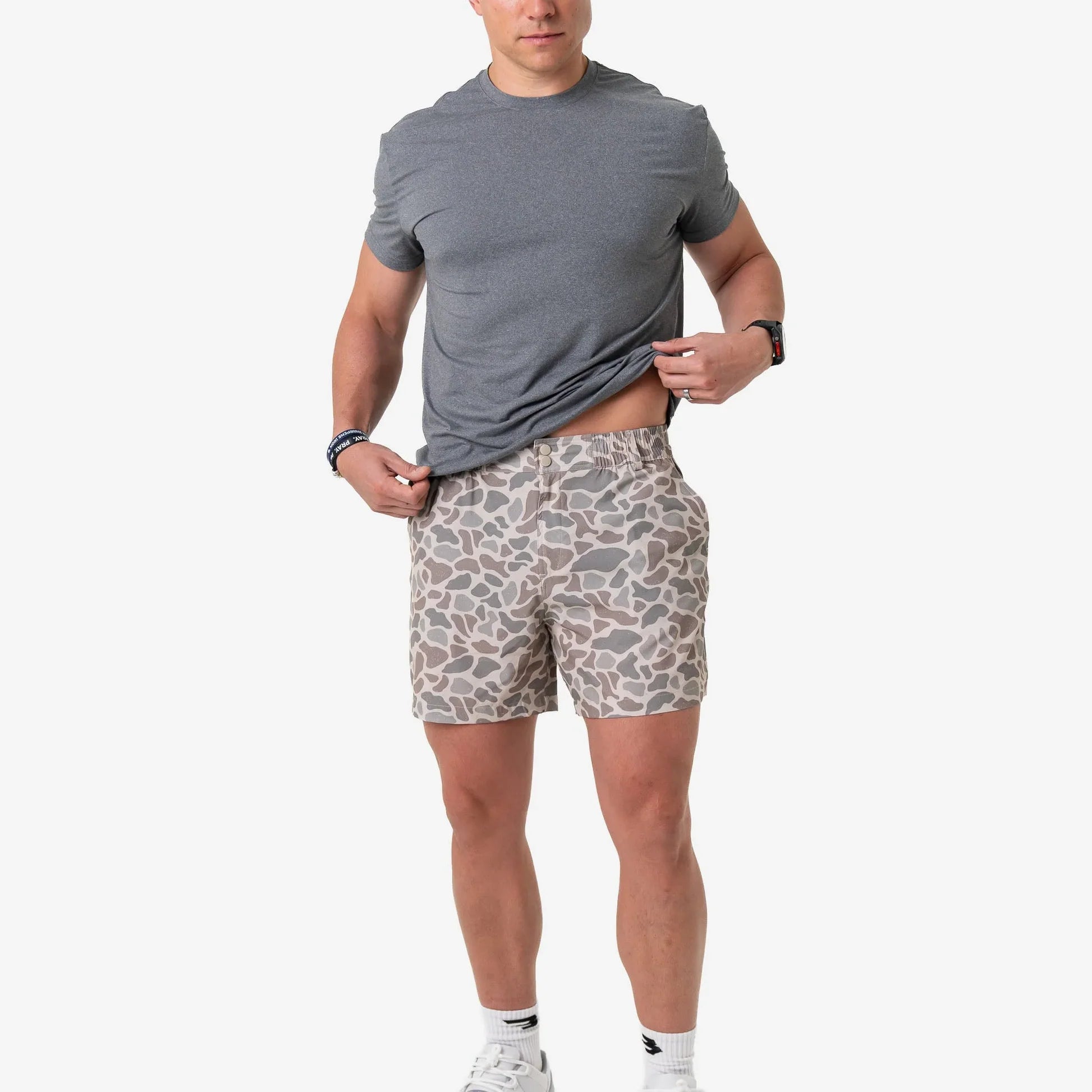 Burlebo Everyday Short - Classic Deer Camo - Grey Pocket