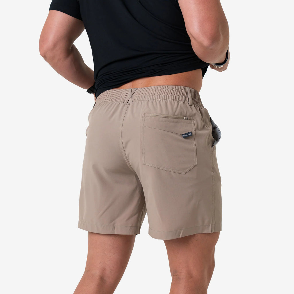 Burlebo Everyday Short - Cobblestone Khaki - Duck Hunt Pocket 5.5"