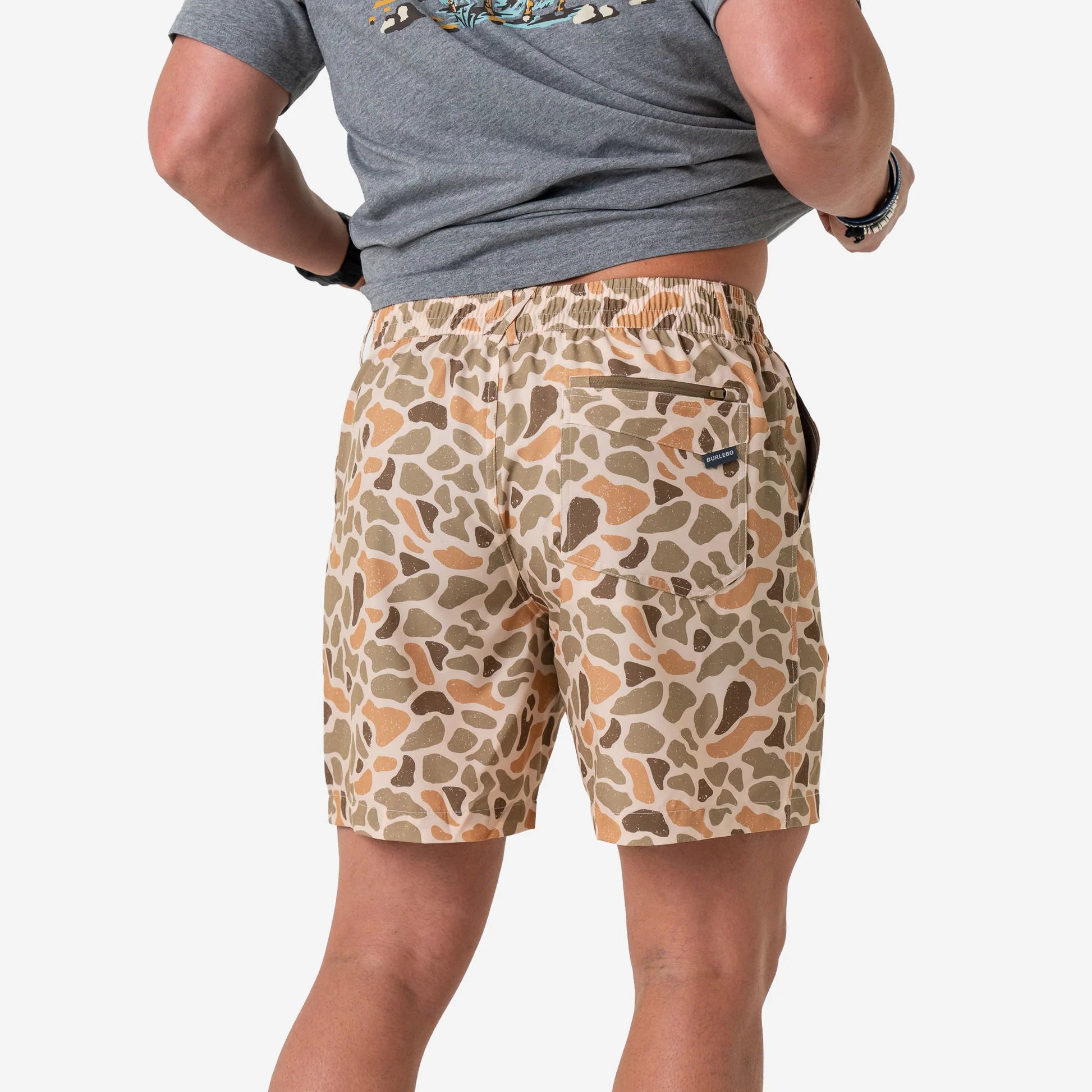 Burlebo Everyday Short - Venado Camo - Brown Pocket 7"