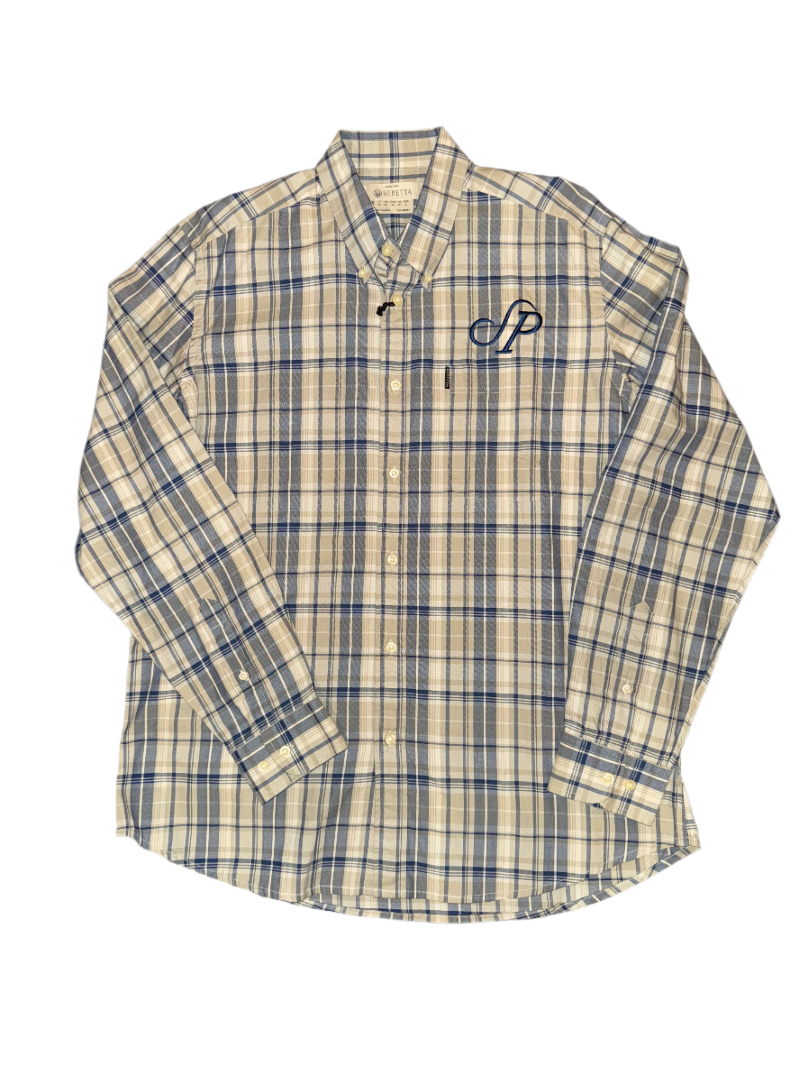 Beretta- Men's Classic Button-Up Shirt Long Sleeve Cotton