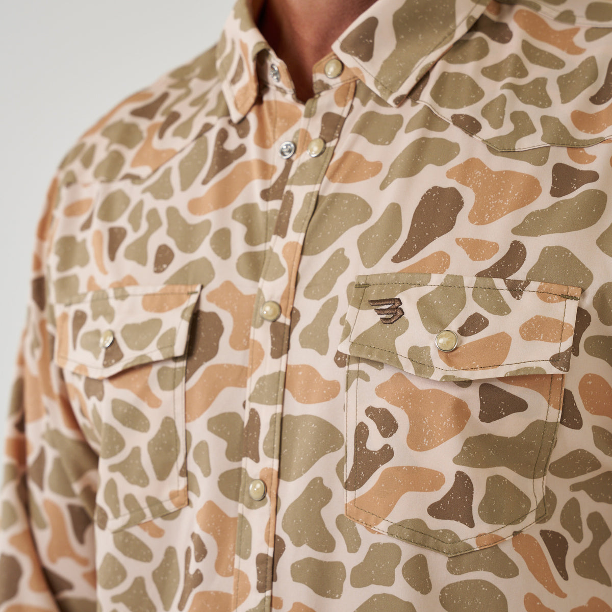 Burlebo- Long Sleeve Performance Western Shirt - Venado Camo