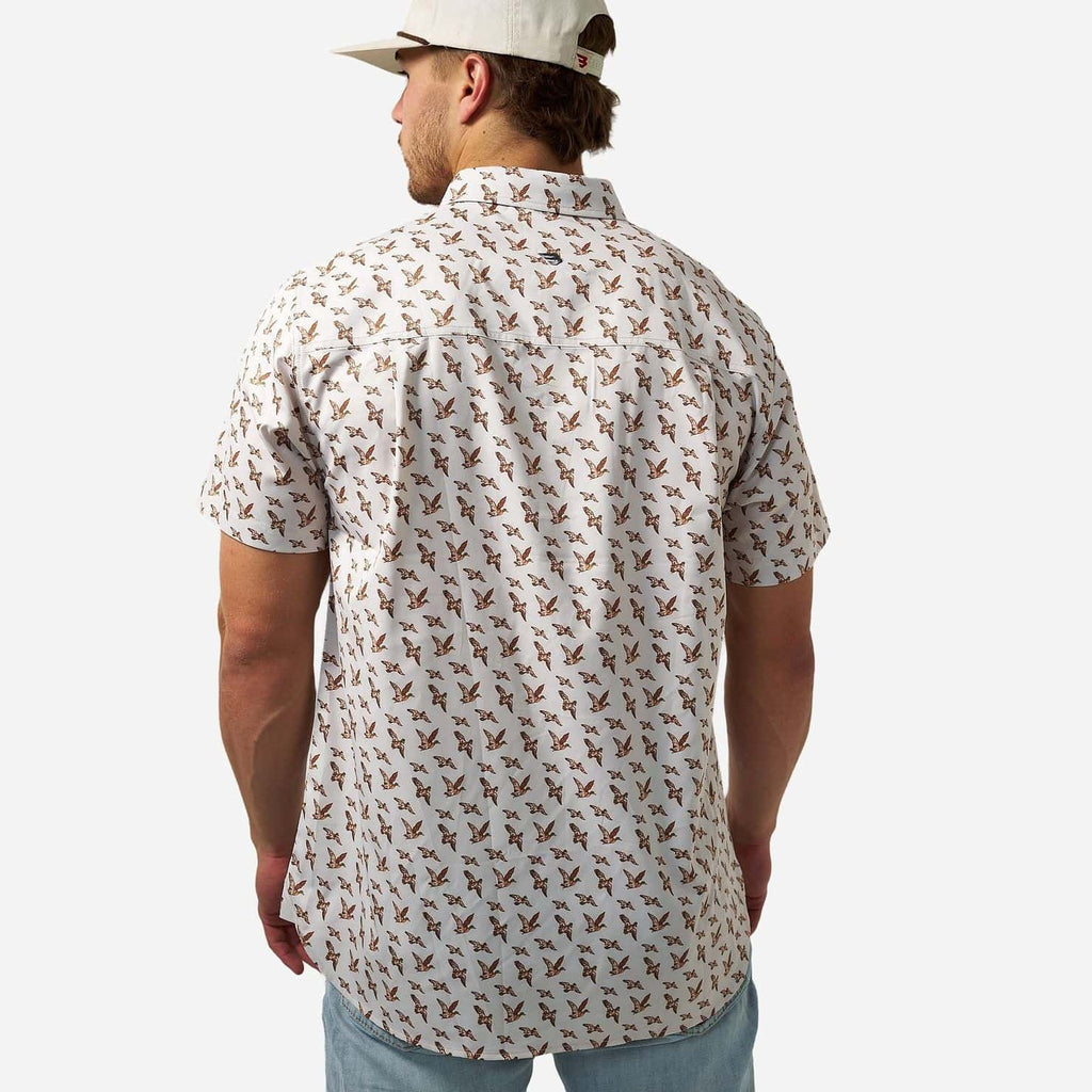 Burlebo Performance Button Up - Mallards Flying In