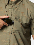 Men's Cast & Blast Perforated Shirt - Short Sleeve - Opening Day Sagebrush