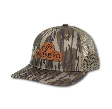 SOUTHWIND LEATHER LABEL BOTTOMLAND CAMO HAT