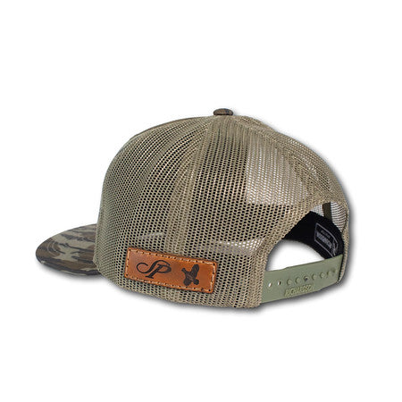 SOUTHWIND LEATHER LABEL BOTTOMLAND CAMO HAT