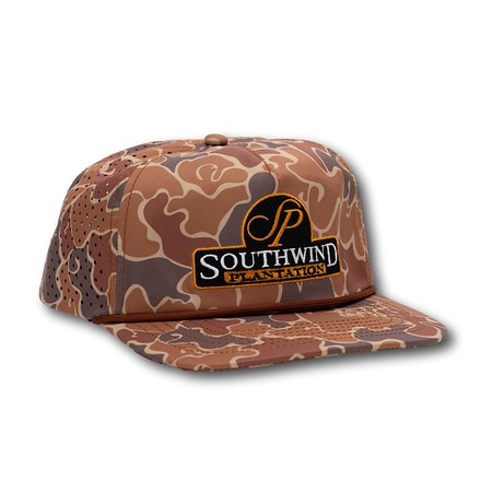 Southwind's Brown Dog Camo Hat Laser Hole Back